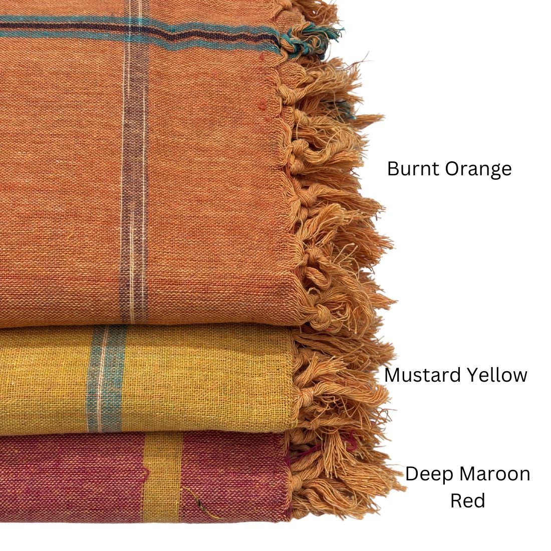 Handloom Cotton Bath Towel – Warm Tones