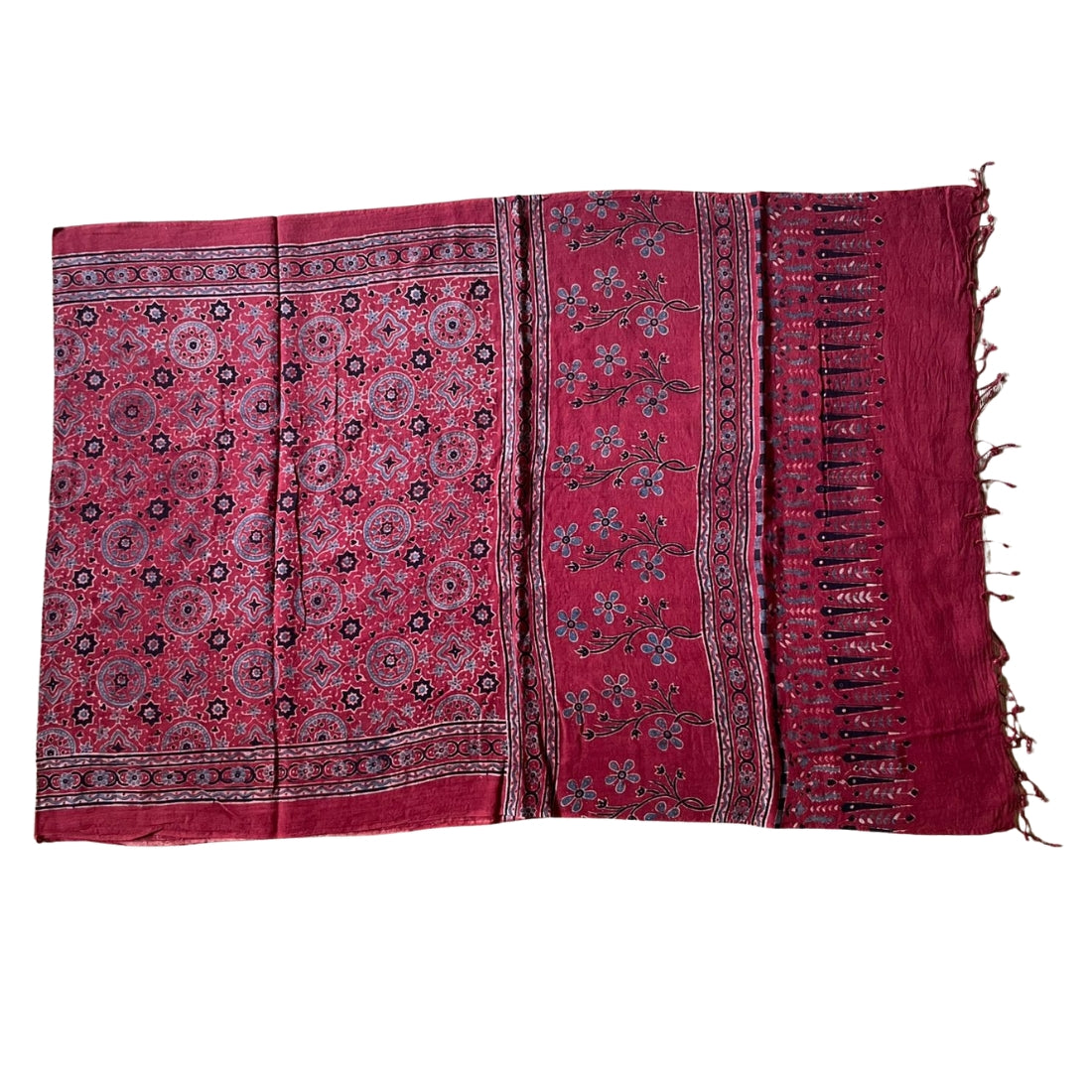 Hand Block Ajrakh Scarf