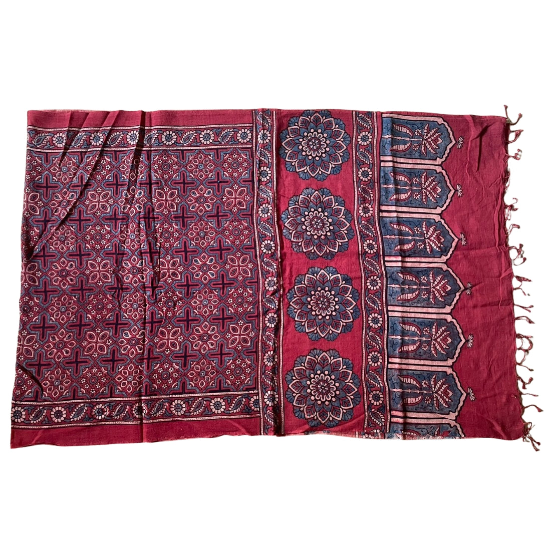 Natural Dyed Ajrakh Scarf