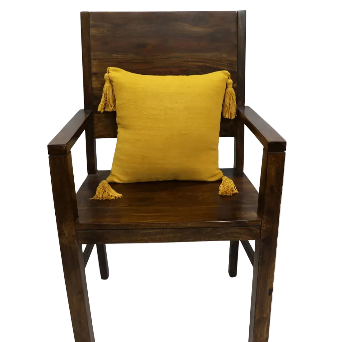 Yellow Silk Cushion Cover | Marigold Natural Dye | House of Swadeshi