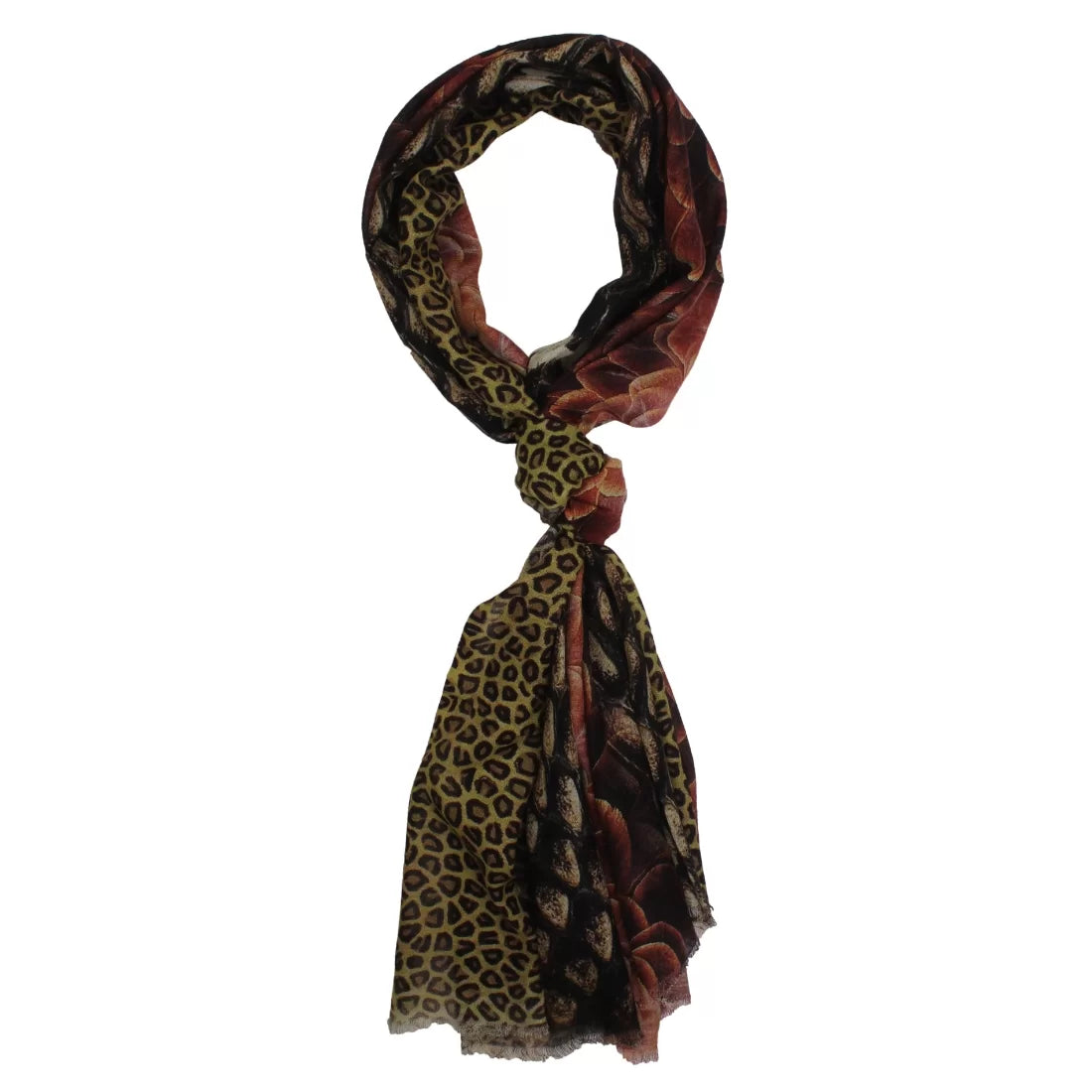 Digital Printed Modal Scarf – Vibrant Multicolour Art Print