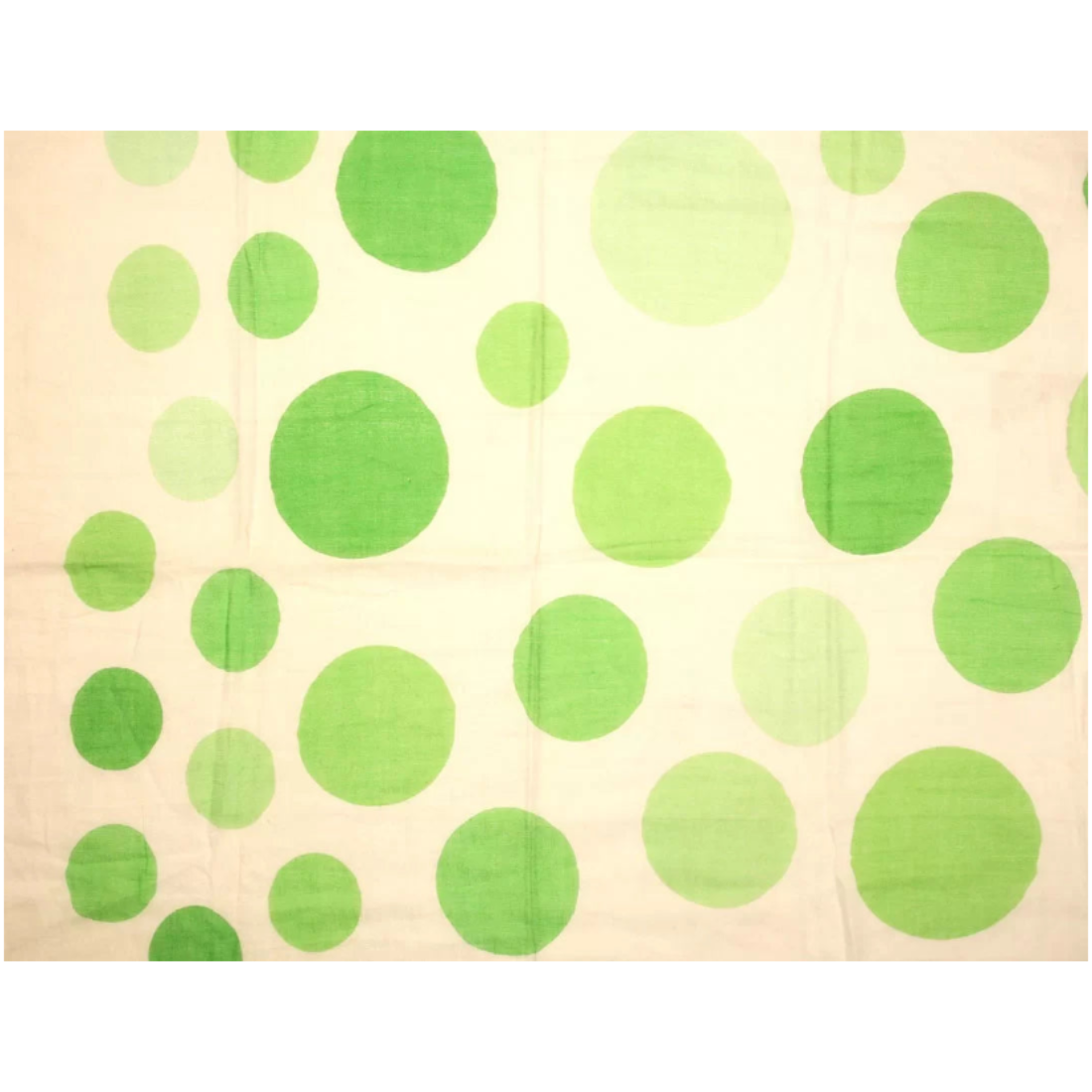 Digital Print Linen Scarf – Fluorescent Green Polka Dot