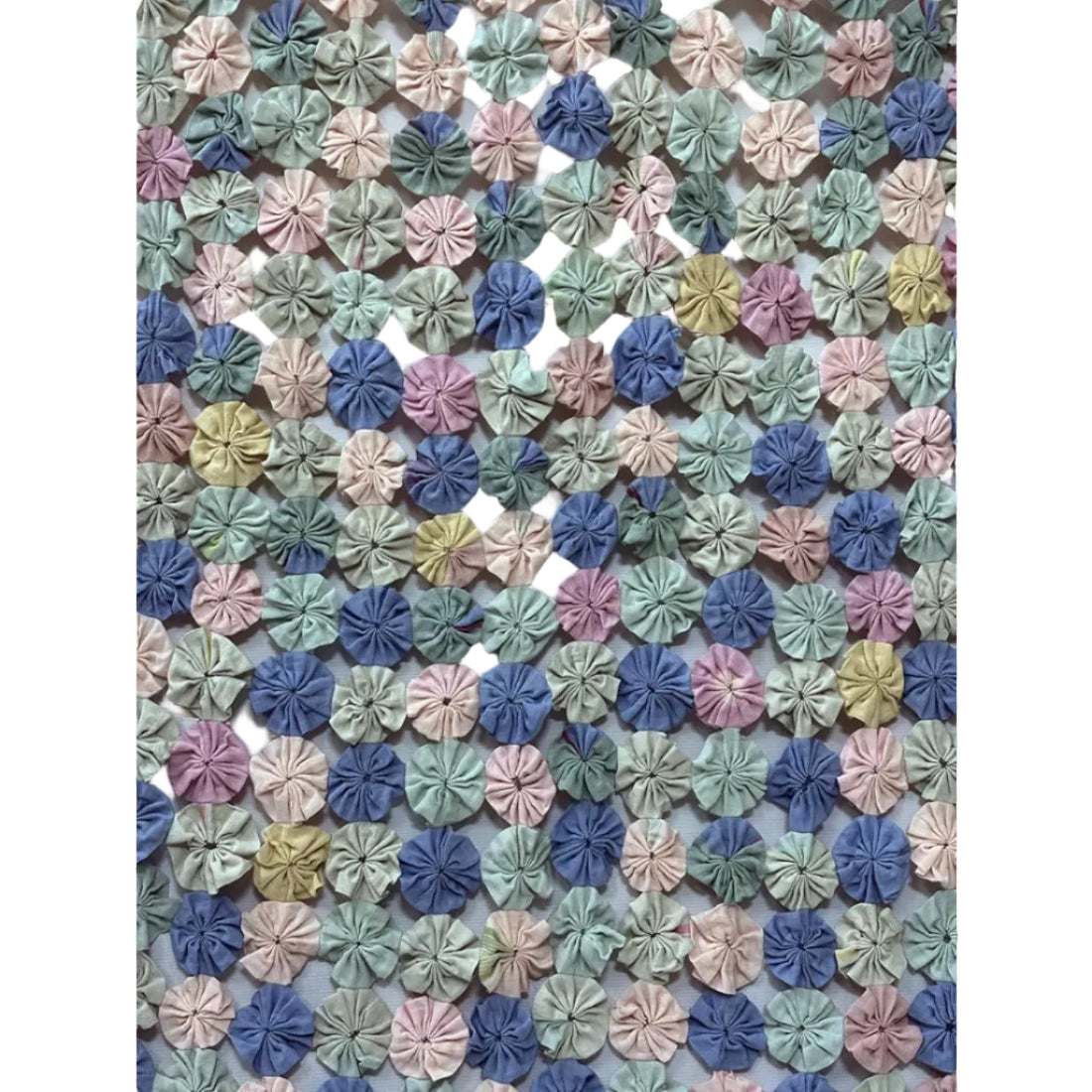 Floral Sofa Throw — Multicolour Patchwork, Upcycled Fabric, Handcrafted