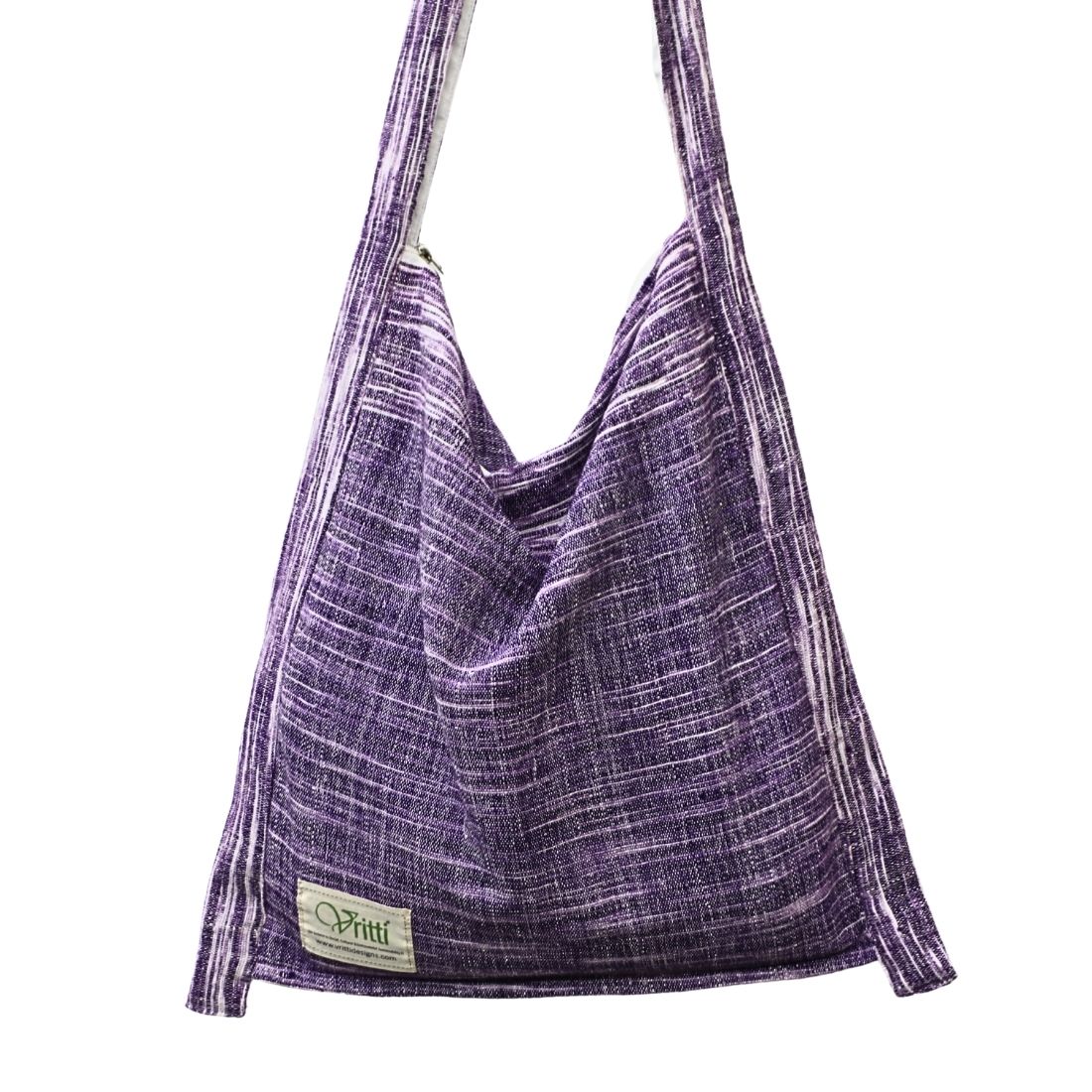 Deep Purple Handloom Cotton Jhola Bag