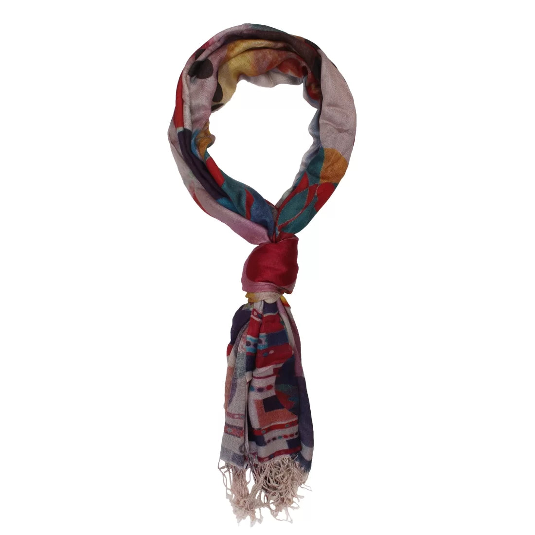 Abstract Digital Print Modal Scarf – Multicolour