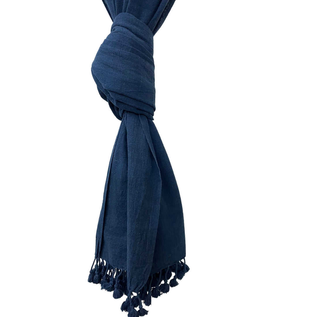 Natural Indigo Dyed Scarf – Dark Indigo