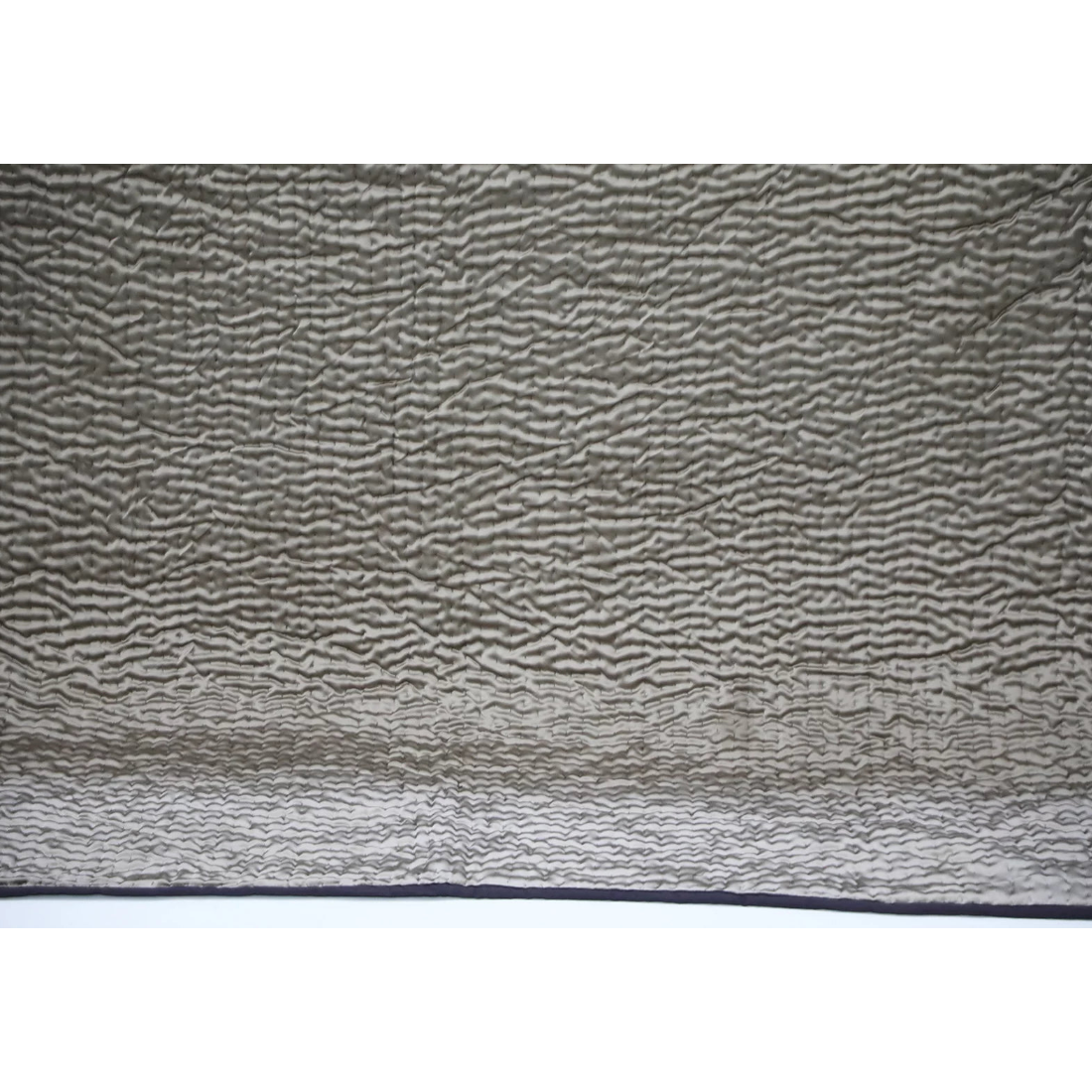 Luxury Silk Quilt in Bronze & Chocolate Brown | Kantha Handcrafted Queen Size