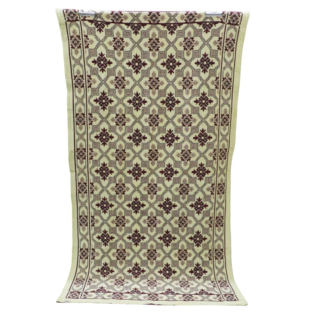 Vintage Cotton Dwar Throw — Double Weave Pit-Loom Textile (19th Century Sindh)