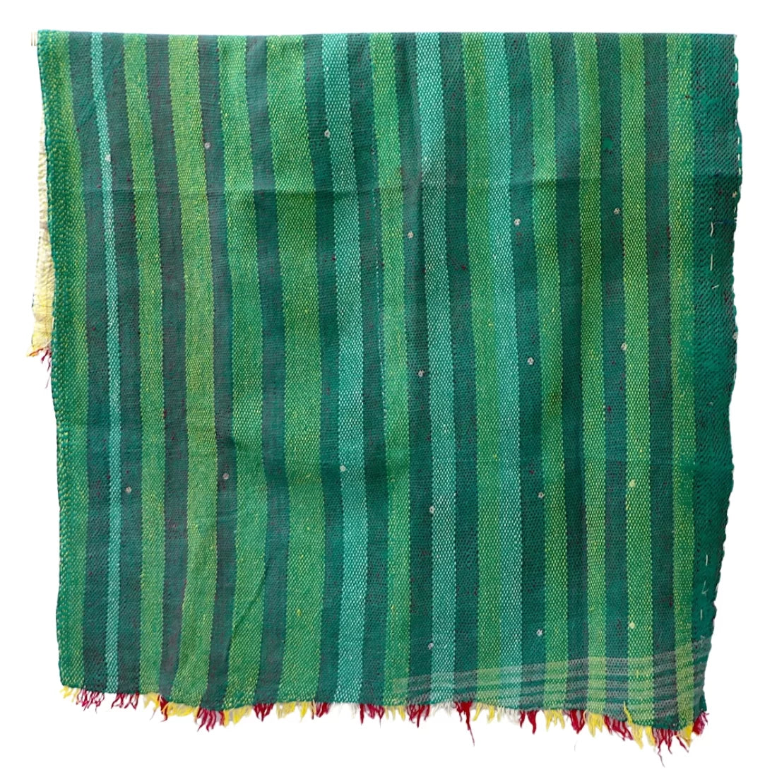 Green Striped Vintage Kantha Textile