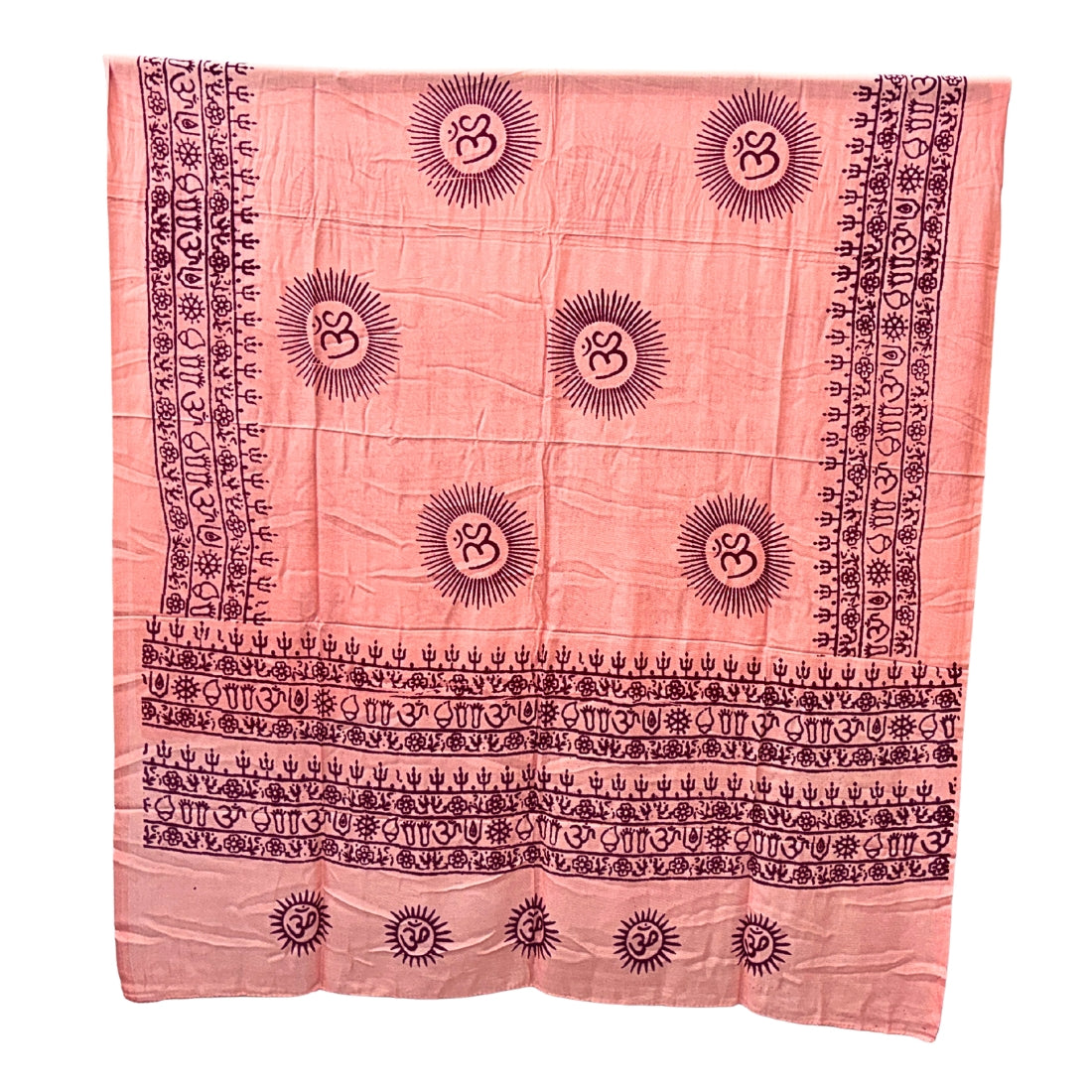 Om Print Stole in Rayon Lightweight Spiritual Shawl / stole