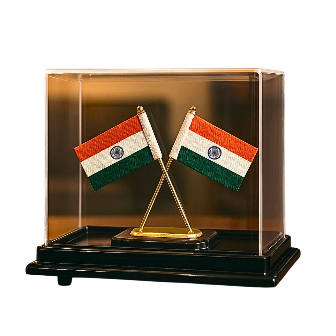 Memento National Flag – Acrylic, Cloth & Metal | 6×6 Inch Gift