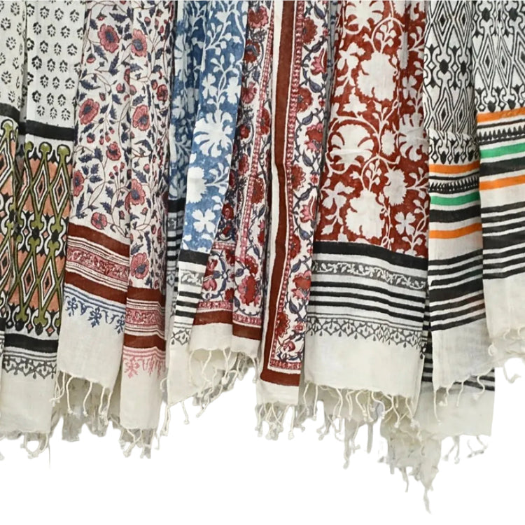 Block Print Scarf | Printed Cotton Scarf 