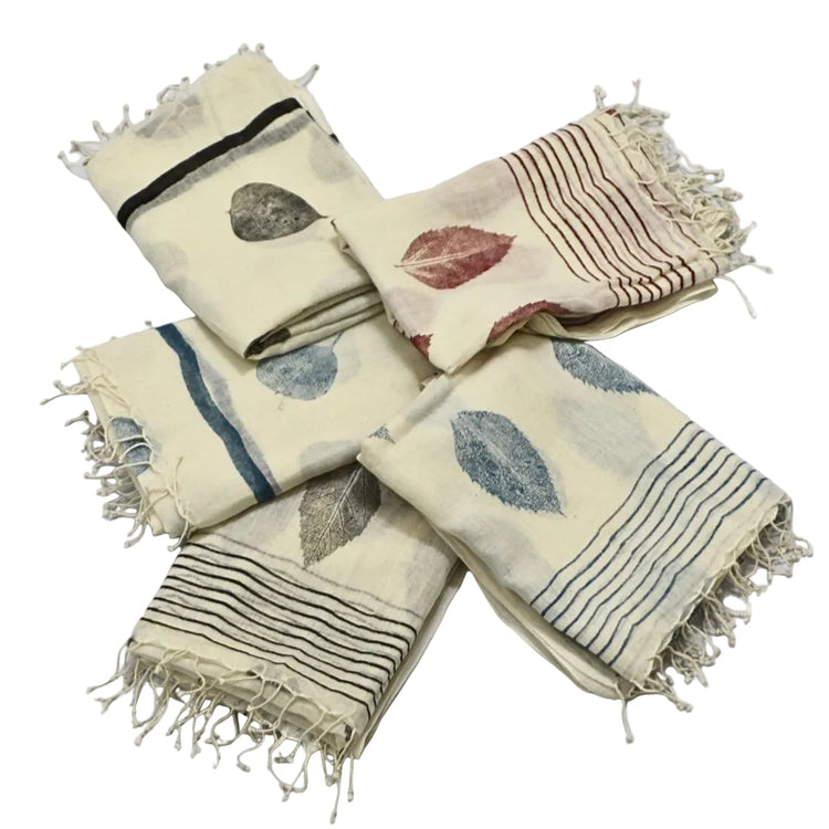 Whispers of Nature - Leaf Print Scarves