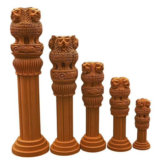 Ashok Stambh Showpiece | Handcrafted Ashoka Pillar Heritage Décor | Swadeshi National Symbol | Multiple Sizes Available
