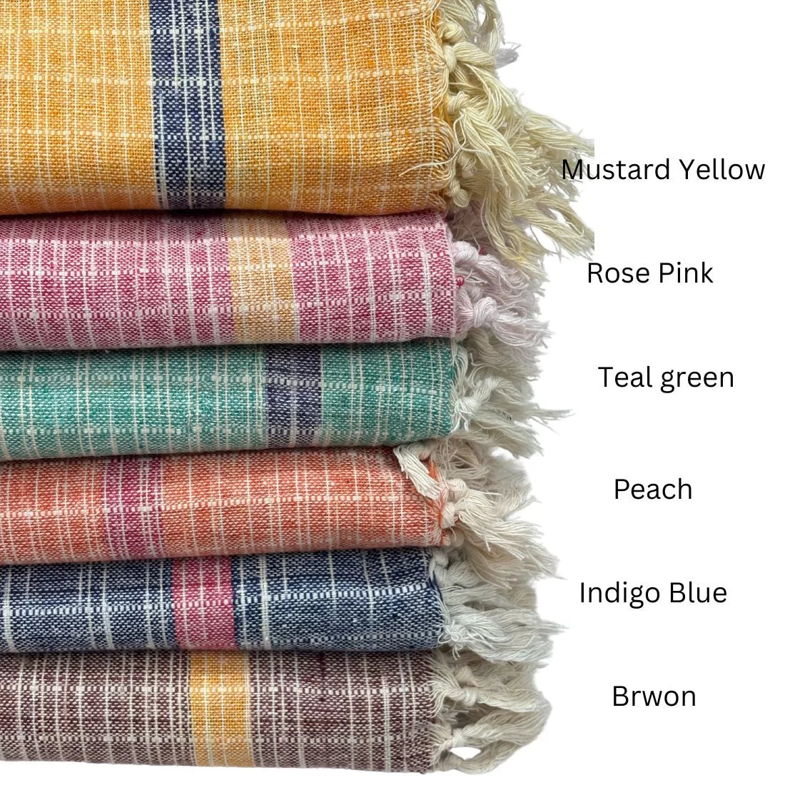 handloom cotton bath towel – classic checks cotton towel texture

