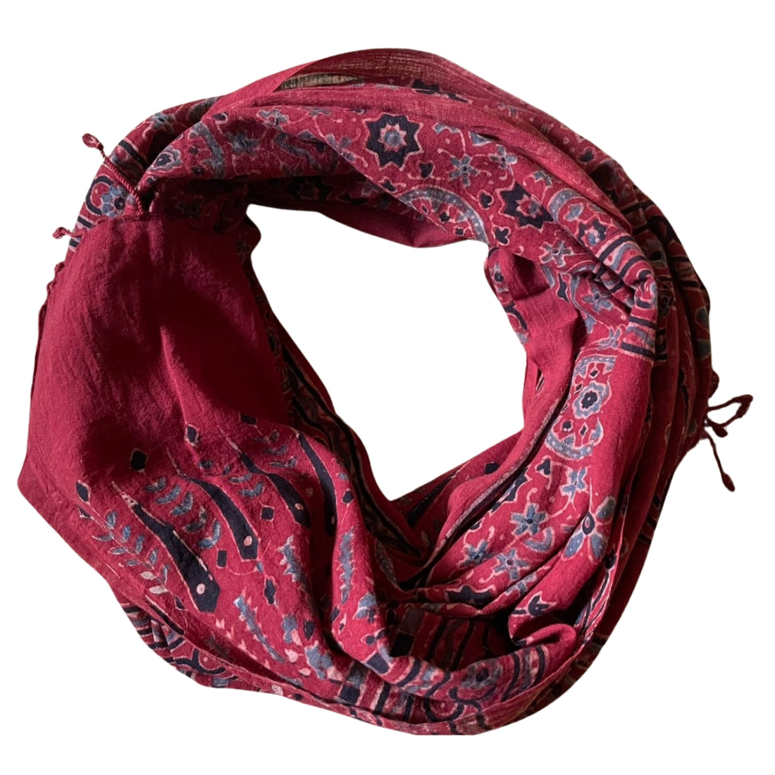 Hand Block Ajrakh Scarf