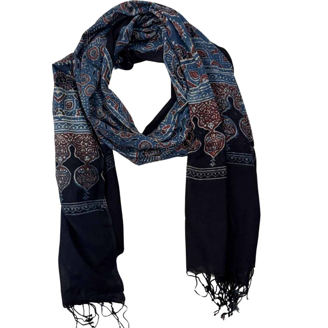 ajrakh scarf for women indian cotton scarf
