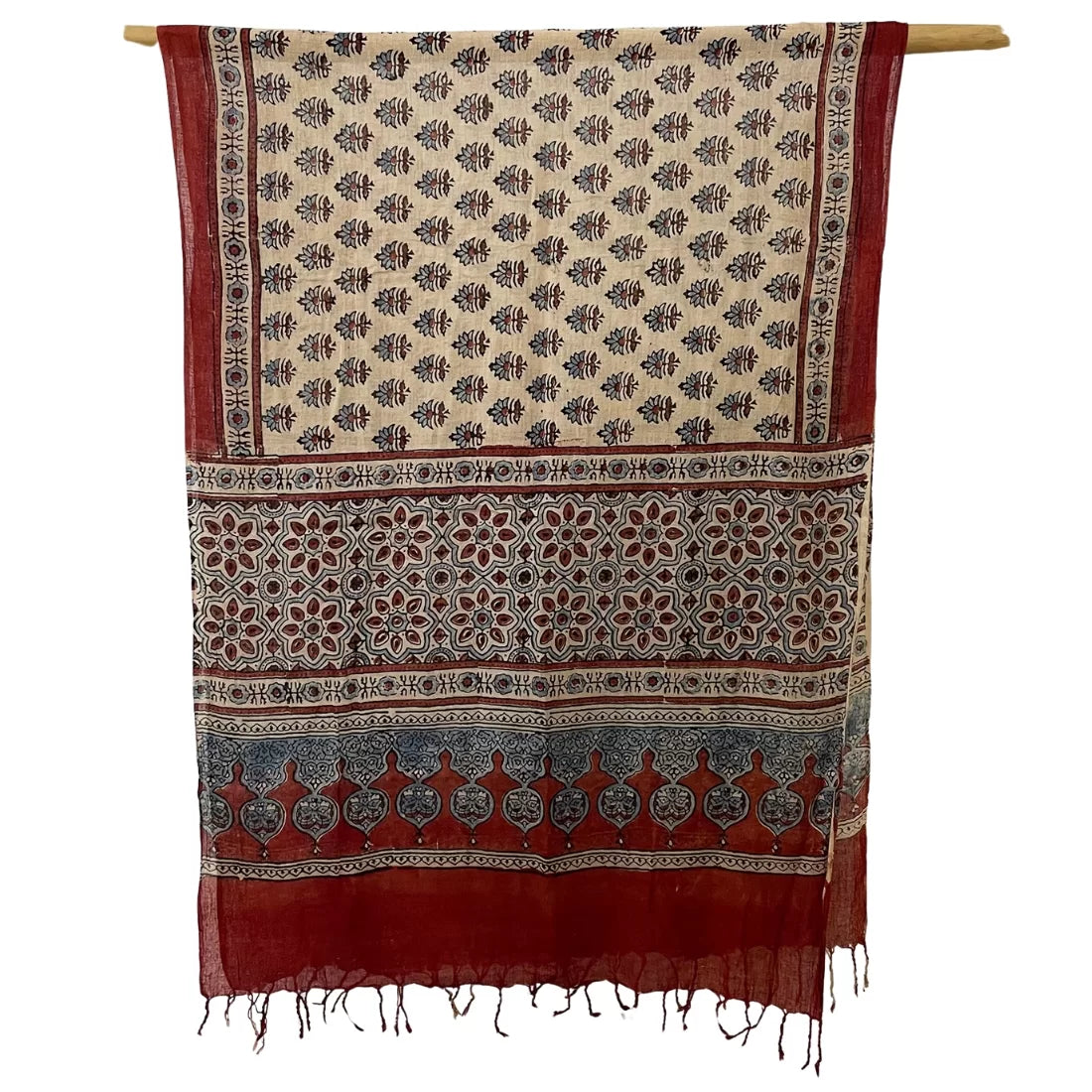 traditional ajrakh print stole sustainable fashion
