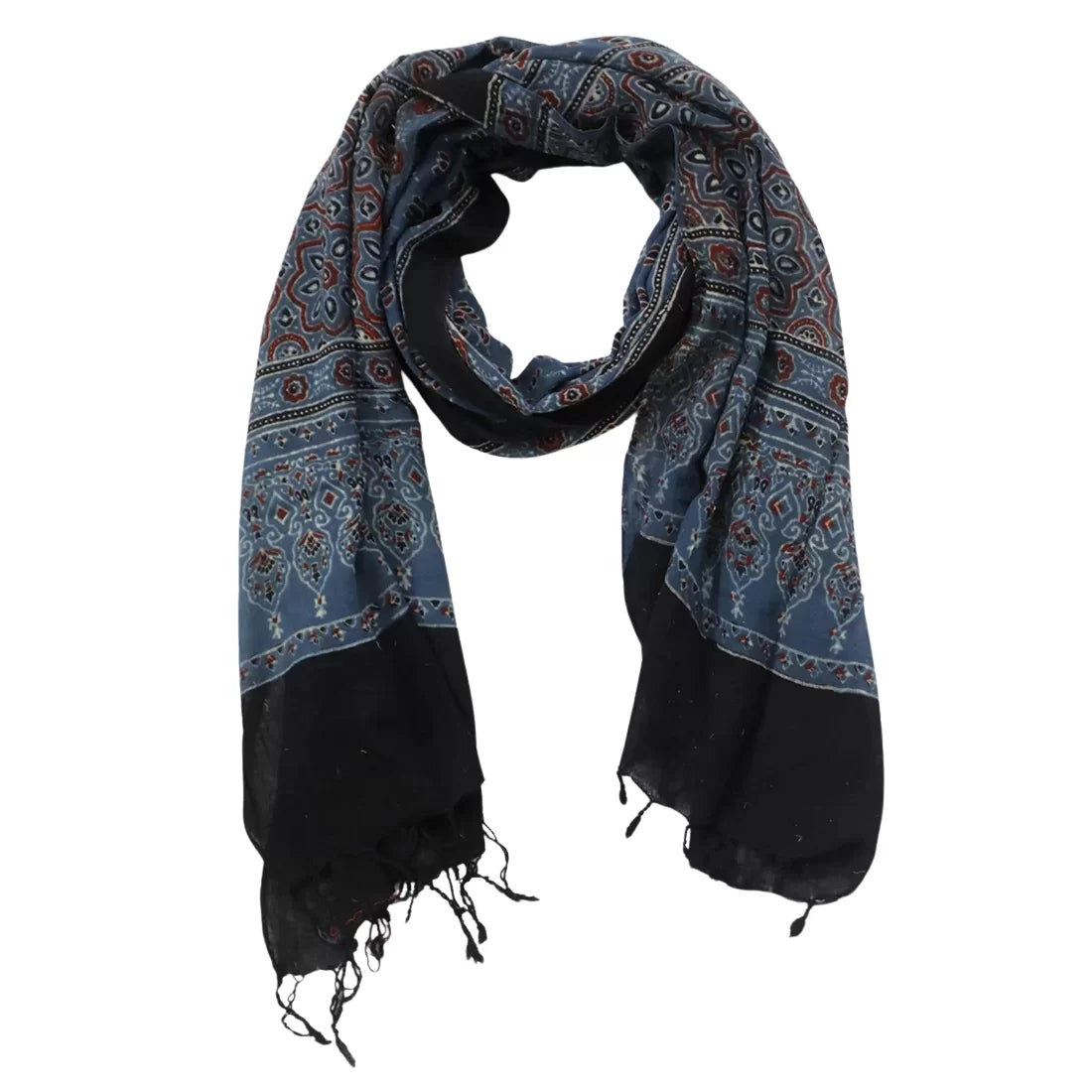 ajrakh ethnic scarf indian cotton scarf

