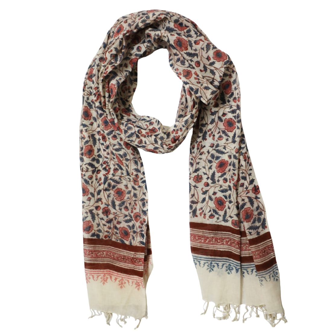 indian block print scarf handmade cotton scarf


