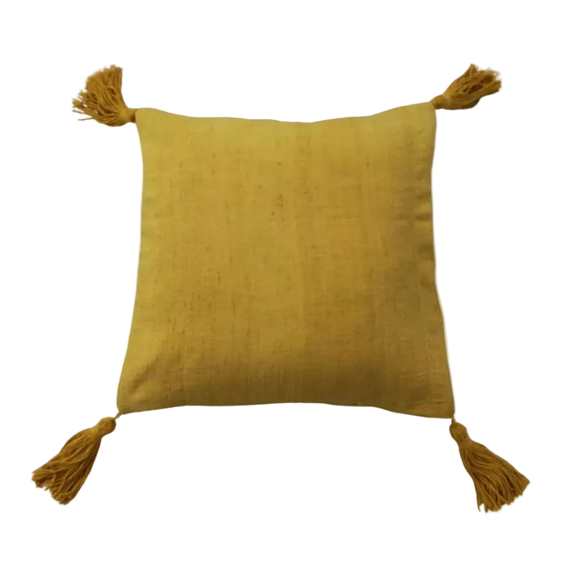 Light Yellow Silk Cushion Cover | Marigold Natural Dye | House of Swadeshi