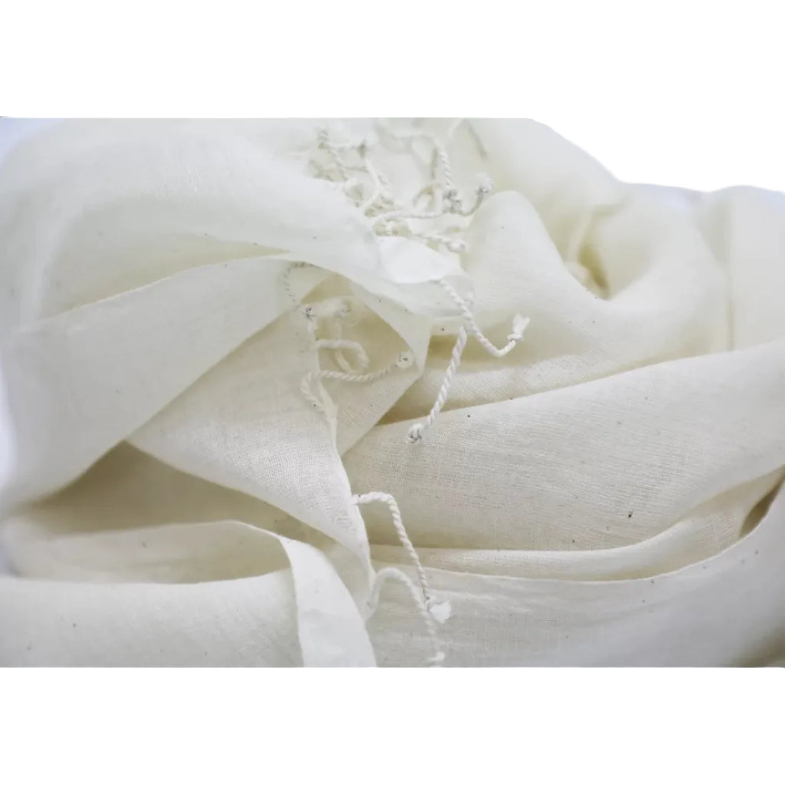 Handloom Cotton Scarf for Dyeing | Natural Kora | 70x200 cm