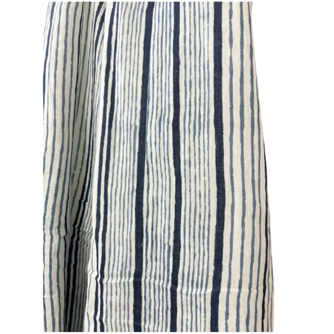 Dohar Blanket — Blue Striped Linen, Three-Layer Double Bed