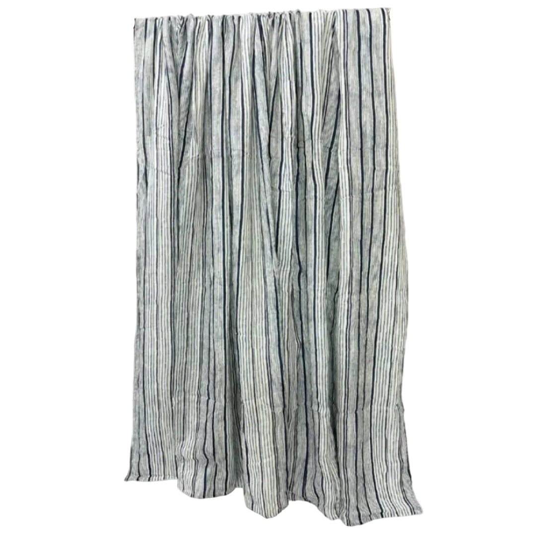 Bring a breath of calm elegance to your bedroom with our Blue Striped Linen Dohar Blanket — a beautifully layered bedding essential designed for year-round comfort. The stunning blue striped linen top layer adds a chic, contemporary touch, while the soft white cotton layers beneath ensure breathable warmth through every season. Top Layer: Blue striped linen fabric Middle and Bottom Layers: Solid white cotton for optimal comfort Size: 94 x 94 inches (Double Bed) Colour: Blue and White Perfectly sized 