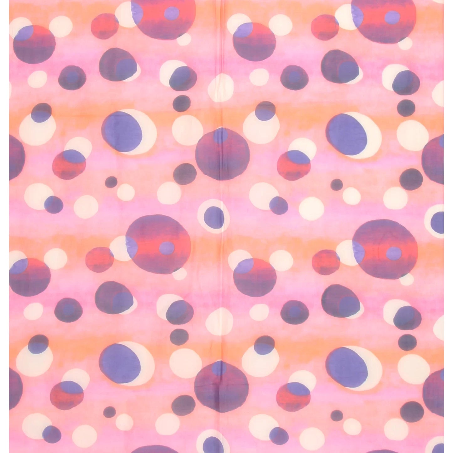Digital Print Cotton Silk Scarf | Pink & Brown Pebble Design | 65x200 cm