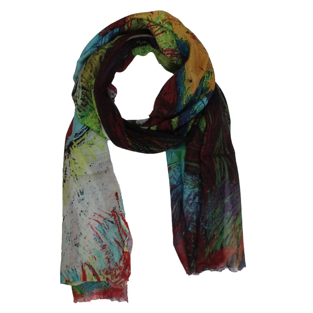 Kaleidoscope Bloom Modal Scarf | Soft Everyday Luxury, 70x190 cm