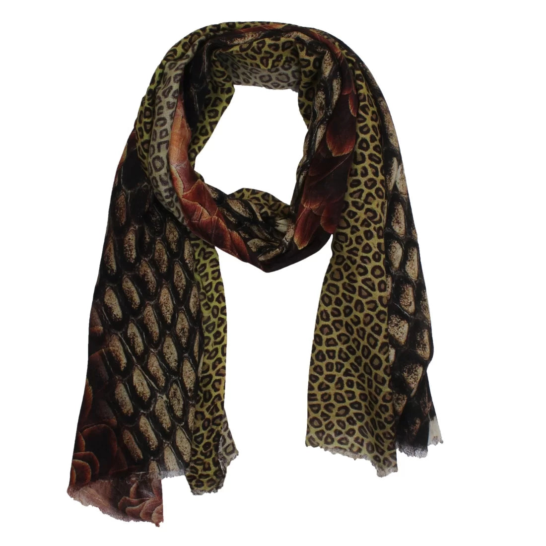 Digital Printed Modal Scarf – Vibrant Multicolour Art Print