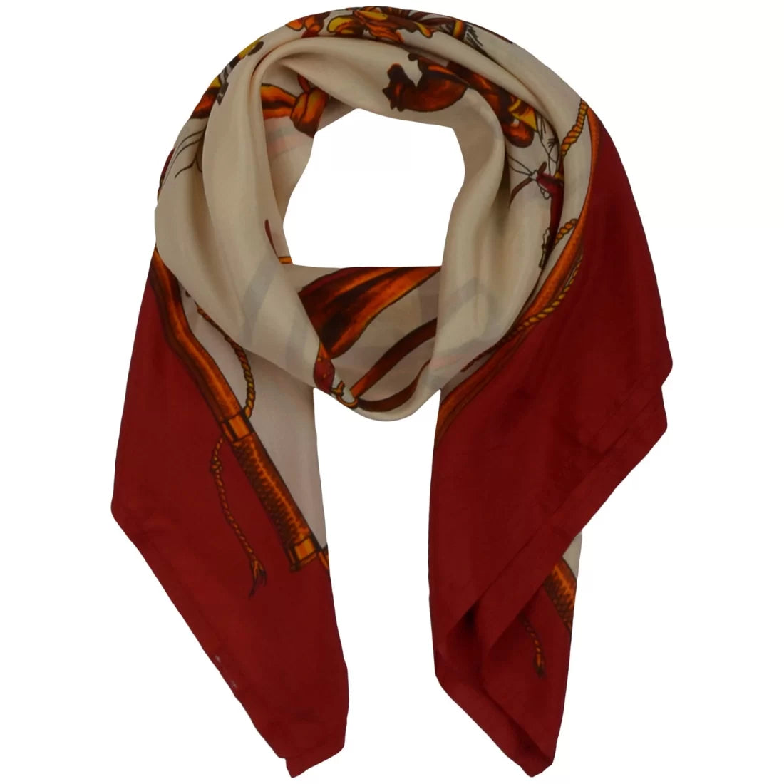 Printed Silk Scarf – Square 100x100 cm | All-Season Luxury Wrap