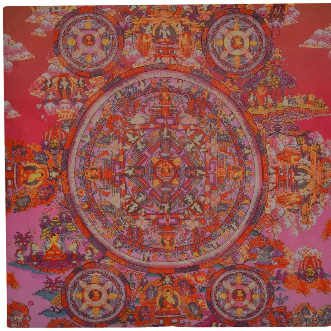 Printed Silk Cotton Square Scarf – 120 x 120 cm | All-Season Wrap