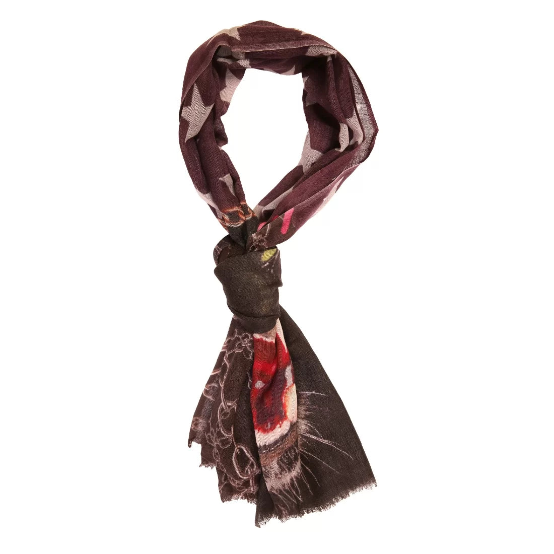 Digital Print Woollen Scarf – Vibrant Multicolour Wrap for All Seasons