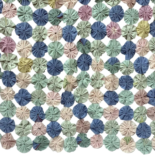 Floral Sofa Throw — Multicolour Patchwork, Upcycled Fabric, Handcrafted