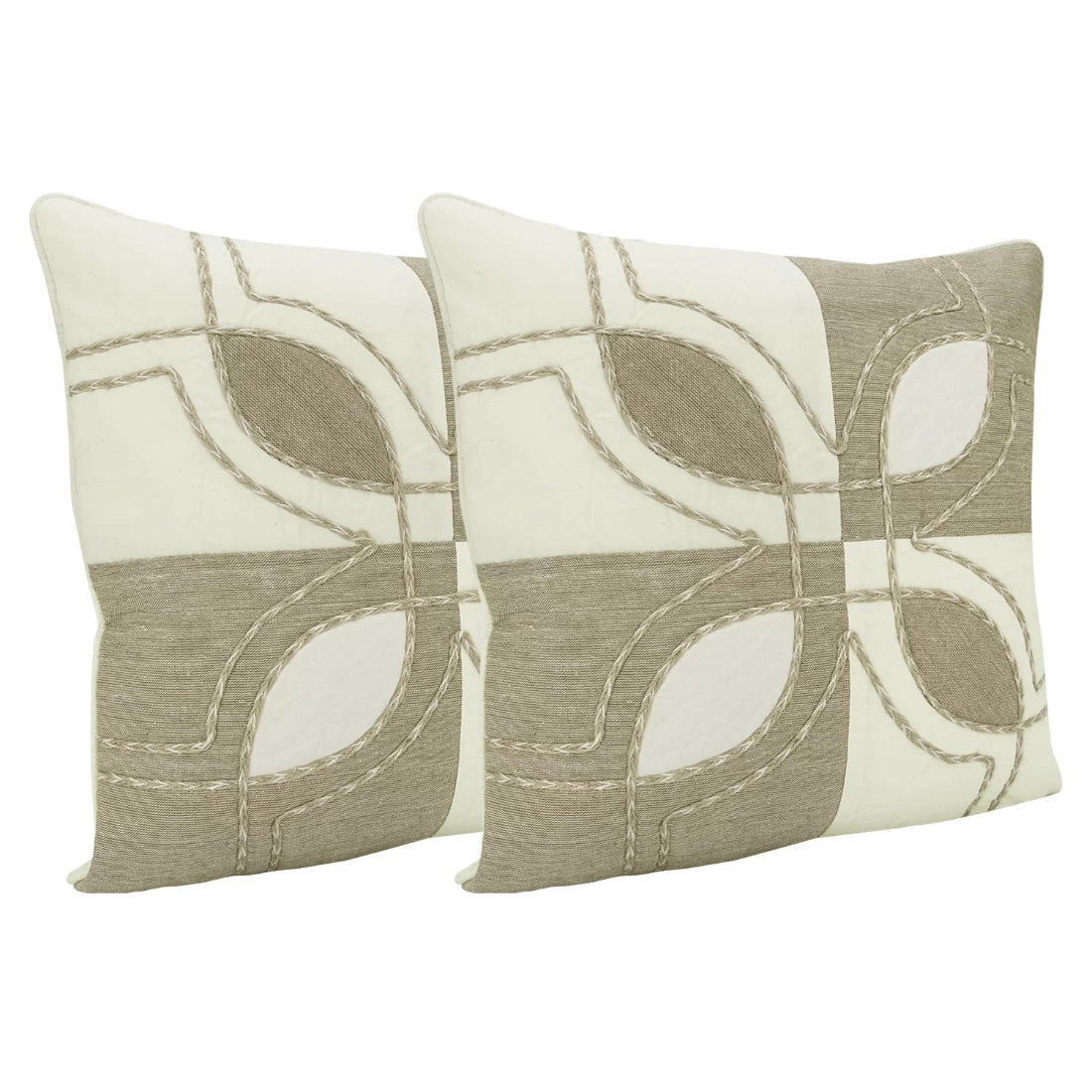 Fair-Trade Cotton & Jute Cushion Covers | Set of 2 | House of Swadeshi