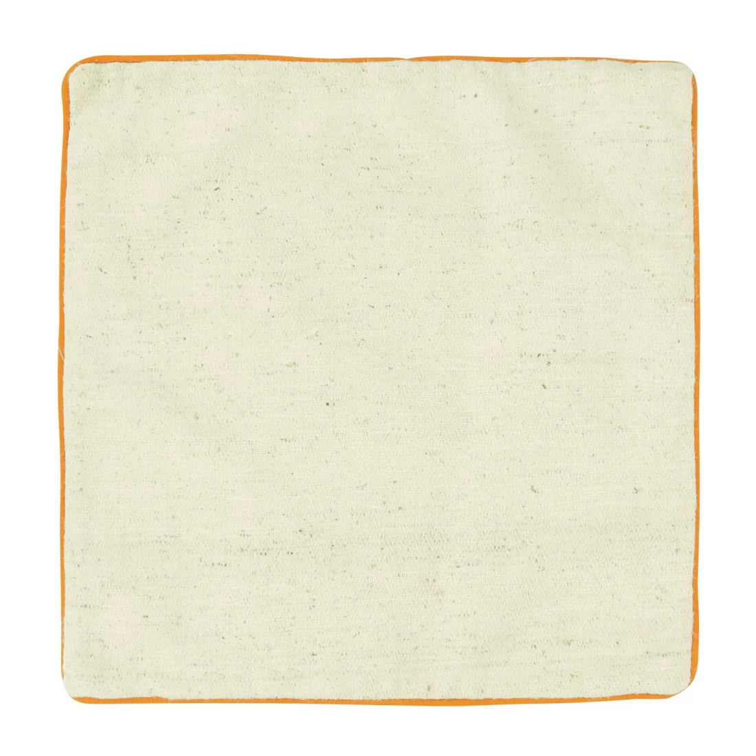 Bohemian Nettle Cotton Cushion Cover — Ecru White, 6 Piping Colours | 16x16
