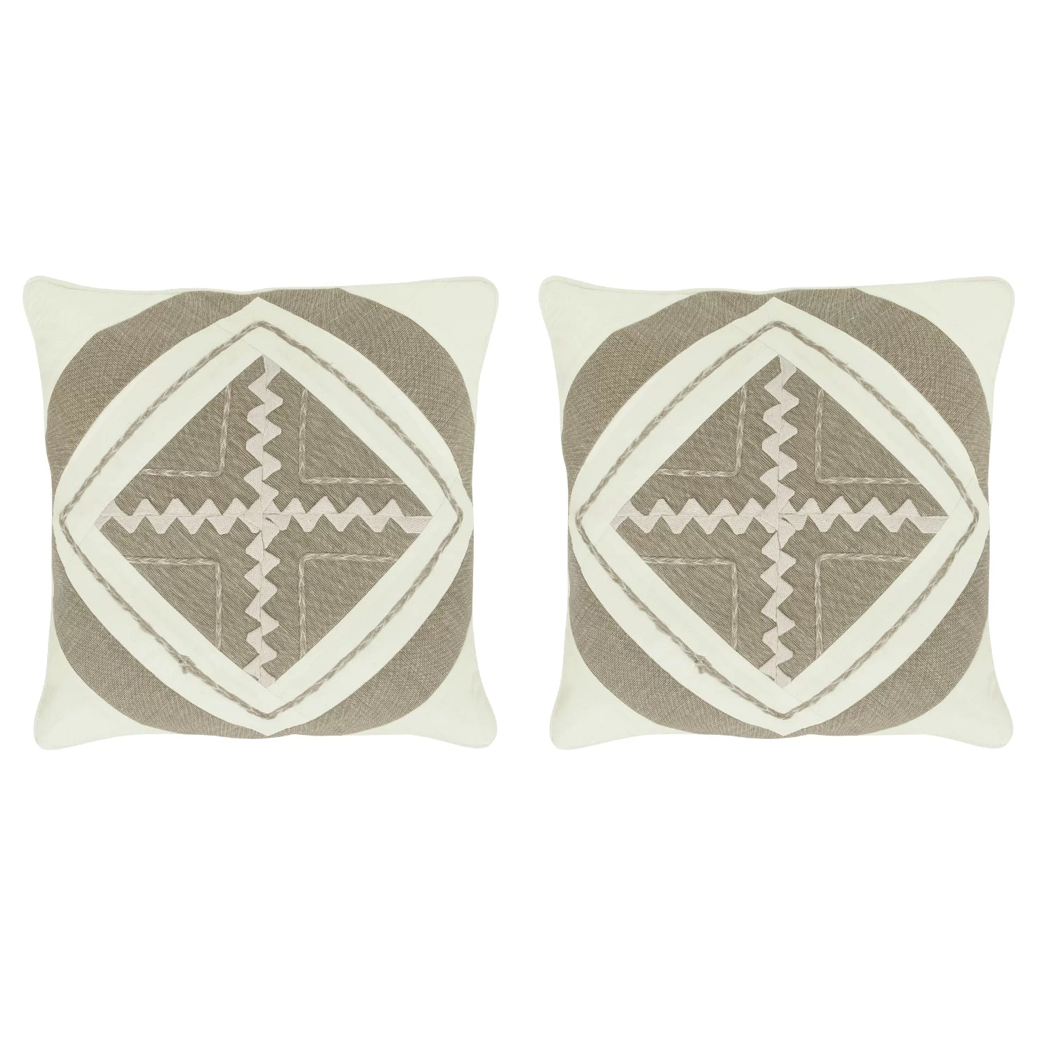 Ethical Jute & Cotton Cushion Covers | Set of 2 | House of Swadeshi