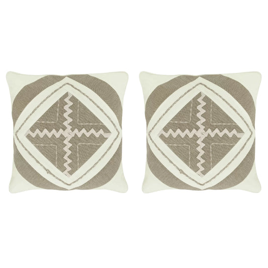 Ethical Jute & Cotton Cushion Covers | Set of 2 | House of Swadeshi