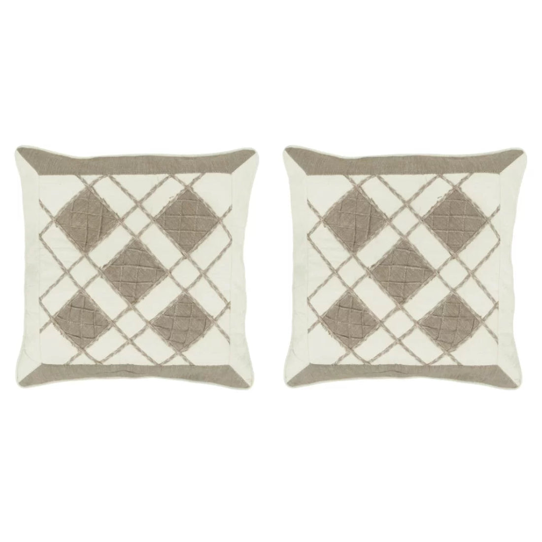 Jute Cotton Cushion Covers | Set of 2 | House of Swadeshi