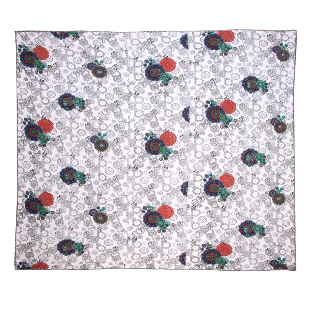 Floral Print Kantha Quilt – King Size (98" × 108")