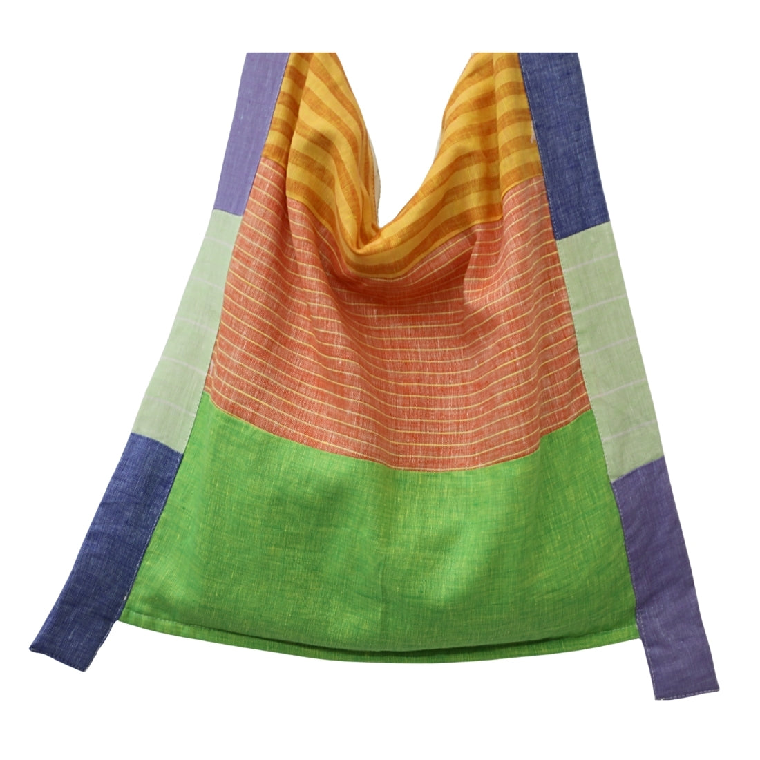 Upcycled Patchwork Artisan Bag - Multi-Tone