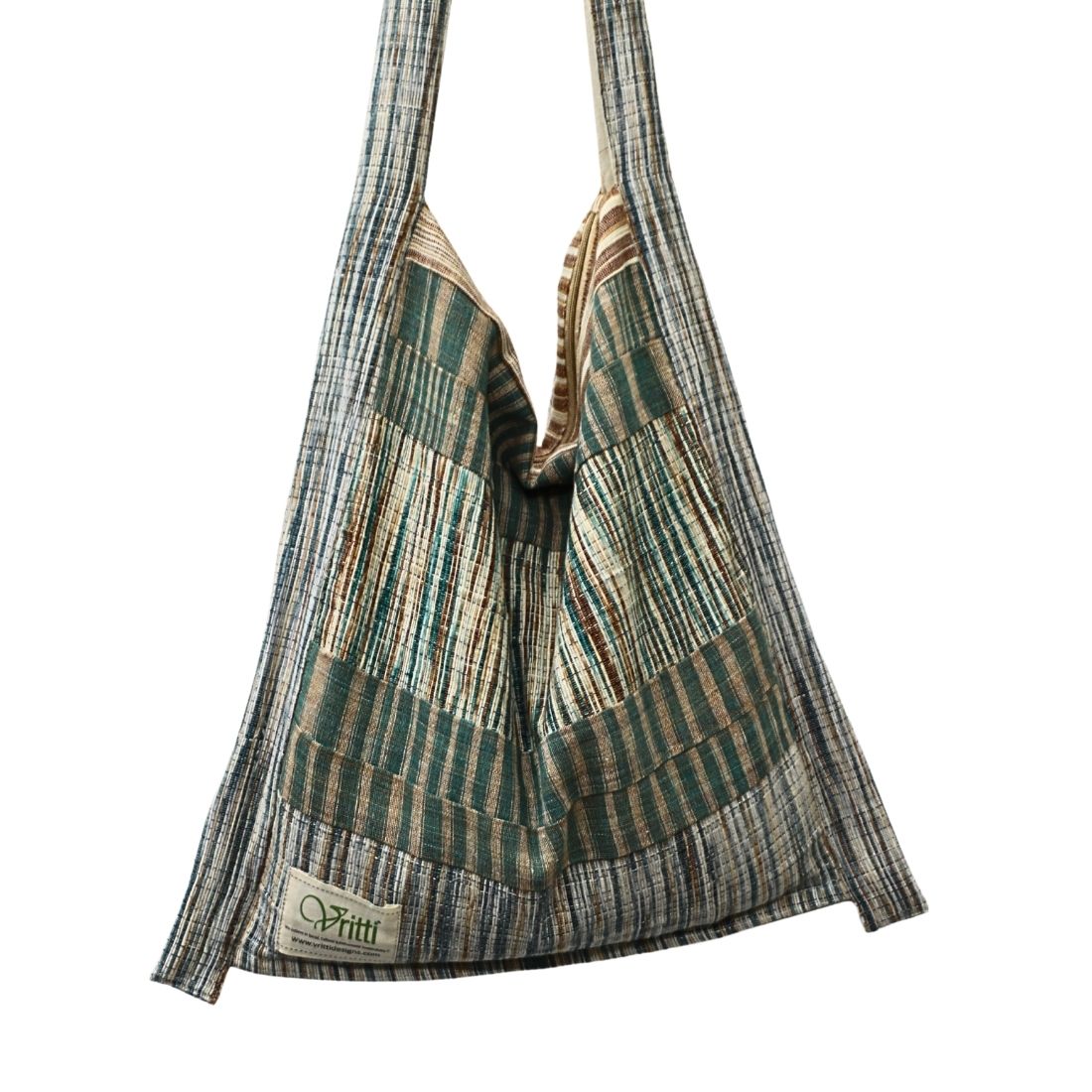 Green Patchwork Eco Friendly Cotton Tote