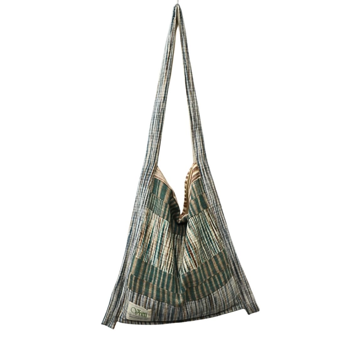Green Patchwork Eco Friendly Cotton Tote