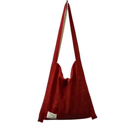 Red Classic Linen Bag