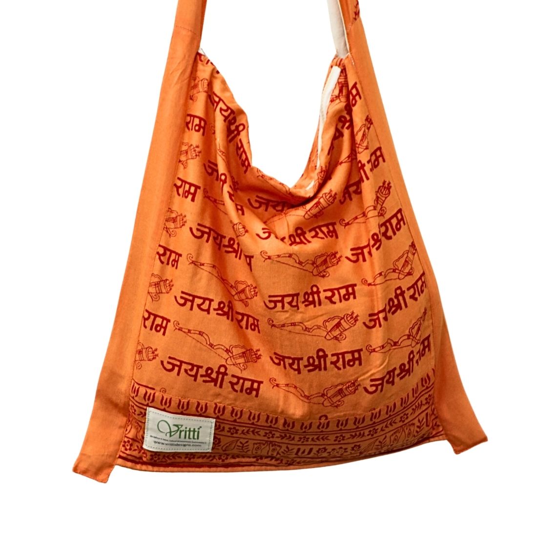 Shree Ram printed bag in modal, monk bag