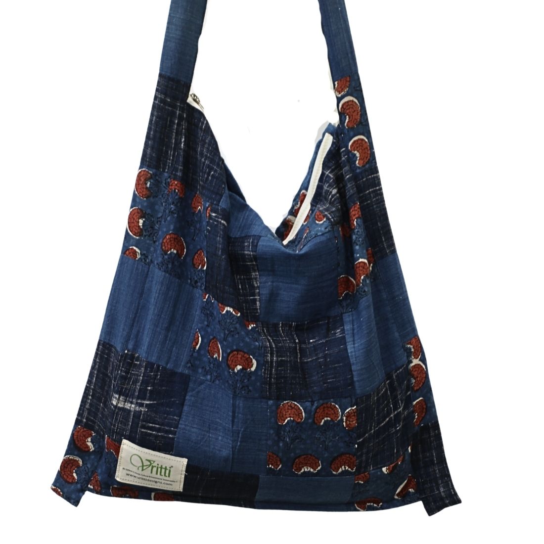 Indigo Printed Sustainable Cotton Shoulder Bag