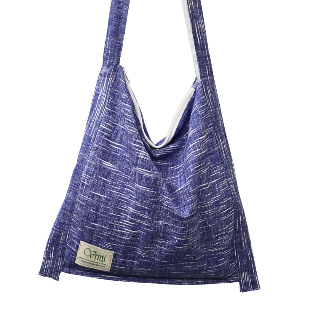 Blue Textured Handcrafted Everyday Carry Bag