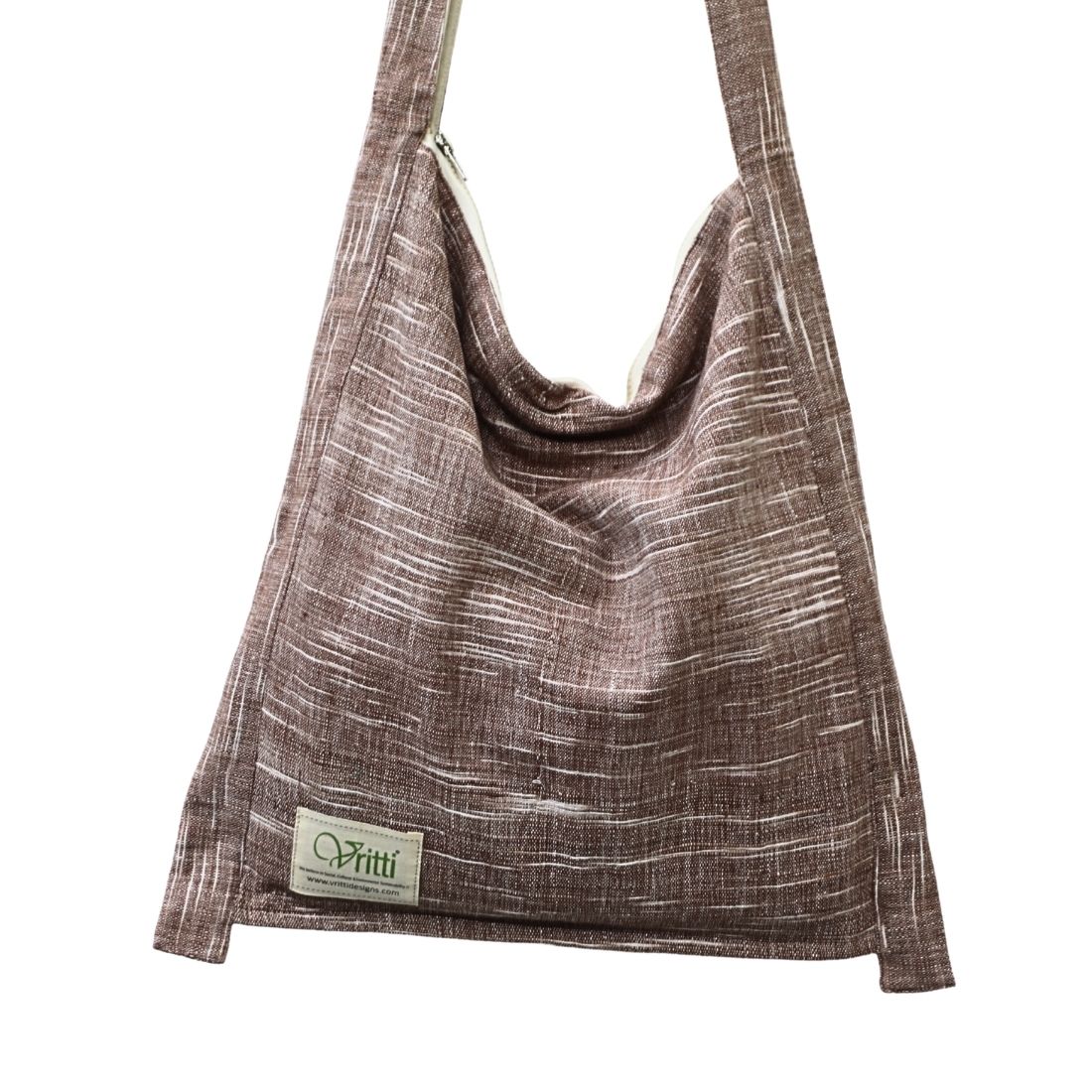 Brown Rustic Sustainable Cotton Shoulder Bag