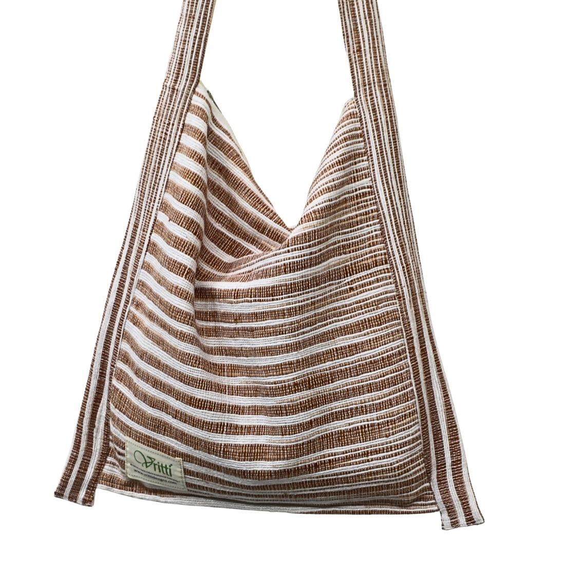 Beige Linear Eco Friendly Cotton Tote